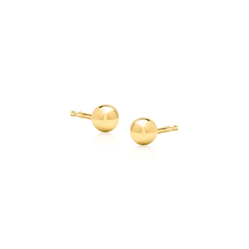 Italian 18kt Gold Over Sterling Jewelry Set: Three Pairs of 4-8mm Ball Stud Earrings  image number 2