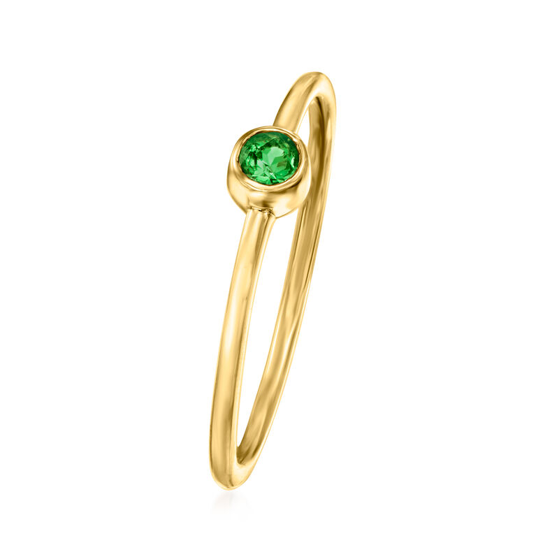 .10 Carat Emerald Ring in 14kt Yellow Gold image number 2
