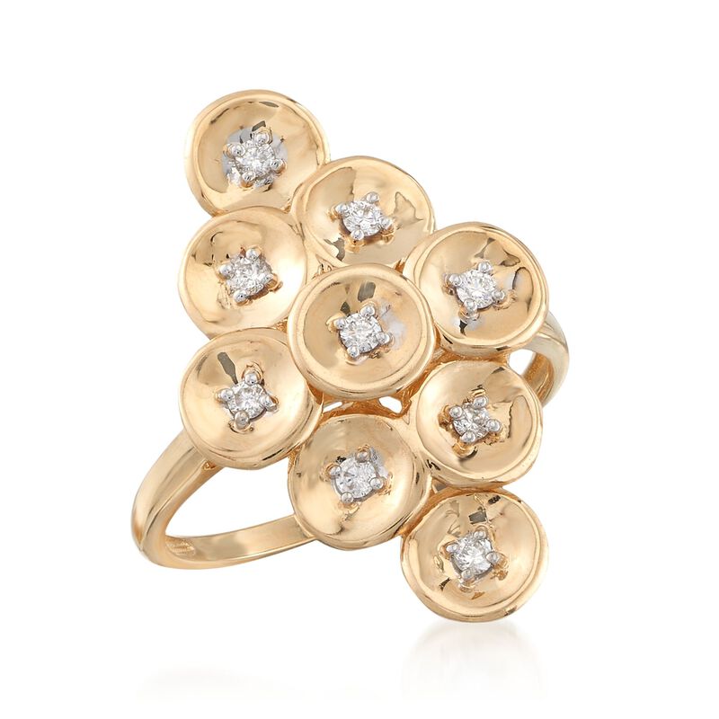 .16 ct. t.w. Diamond Multi-Disc Ring in 14kt Yellow Gold image number 3