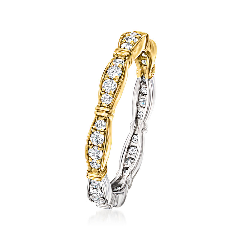 .50. ct. t.w. Diamond Ring in Sterling Silver and 18kt Gold Over Sterling image number 2