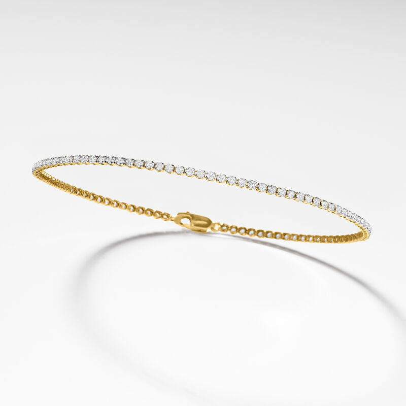 1.00 ct. t.w. Diamond Tennis Bracelet in 14kt Yellow Gold image number 2