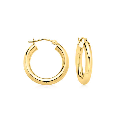 C. 1990 Vintage 14kt Yellow Gold Hoop Earrings