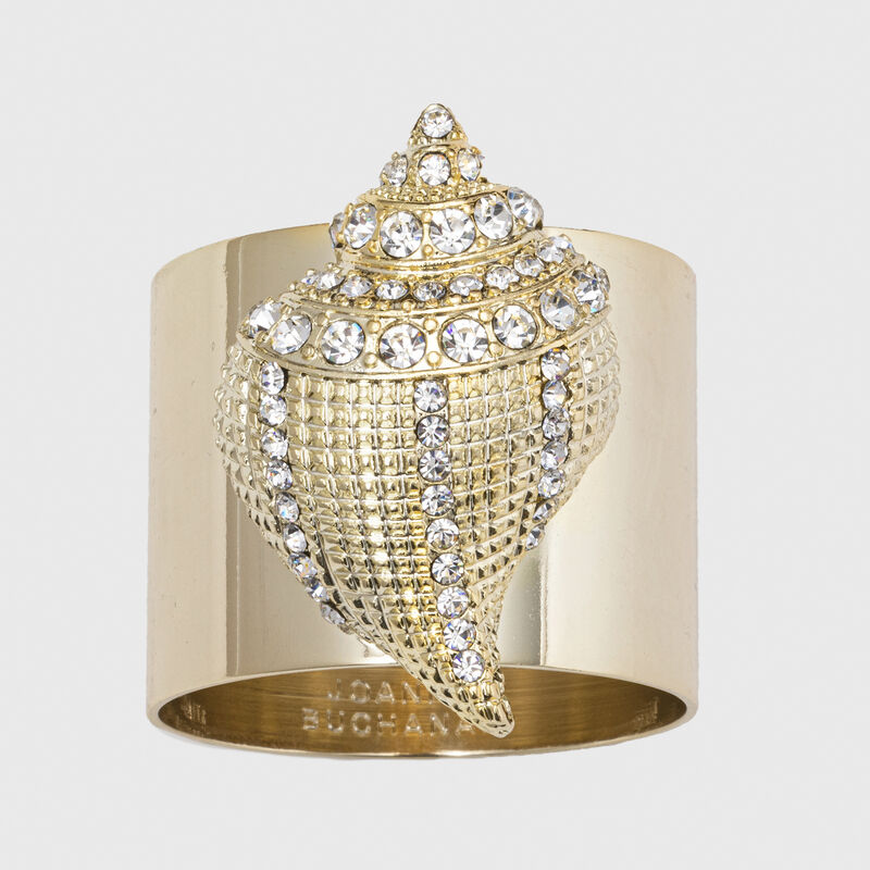 Joanna Buchanan Set of 2 Sparkle Shell Napkin Rings image number 0