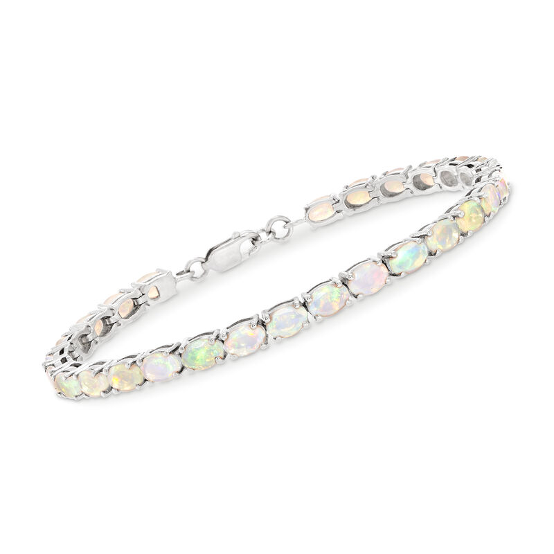 Ethiopian Opal Tennis Bracelet in Sterling Silver image number 0