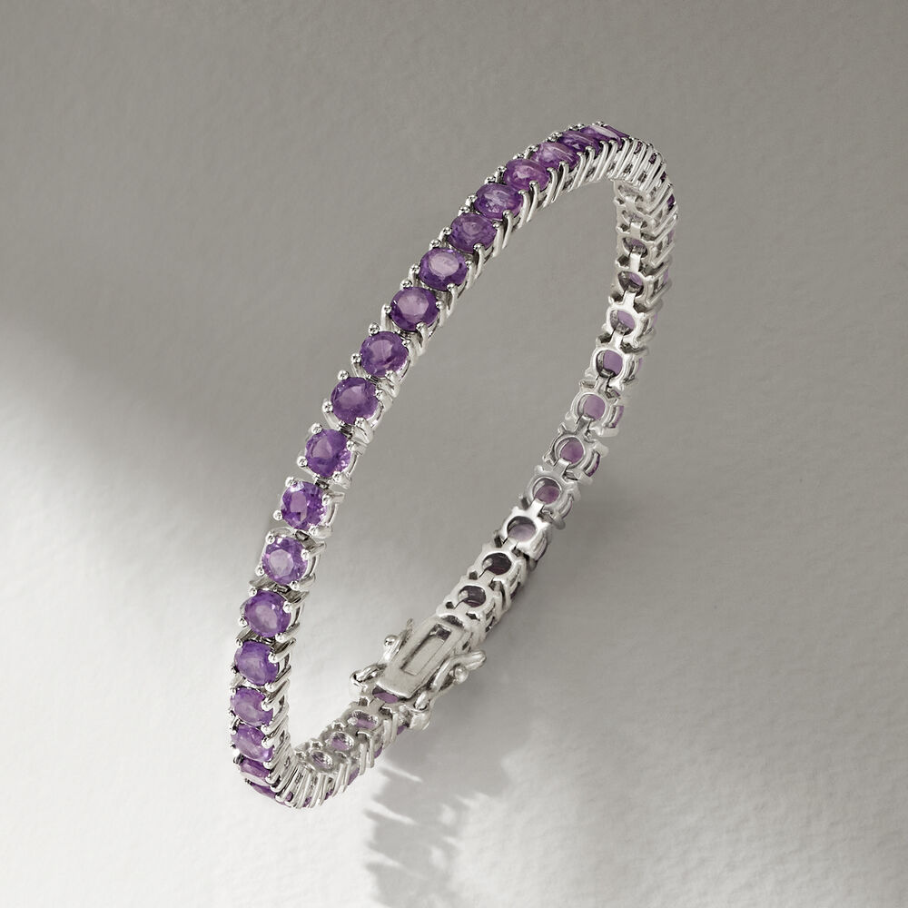 7.00 ct. t.w. Amethyst Tennis Bracelet in Sterling Silver