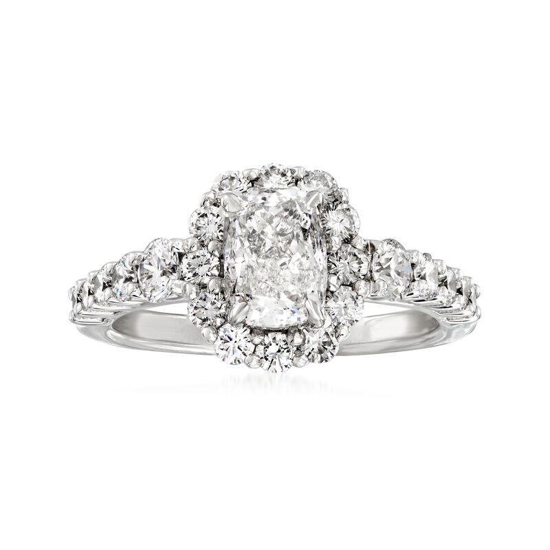 Henri Daussi 2.35 ct. t.w. Diamond Engagement Ring in 18kt White Gold image number 0