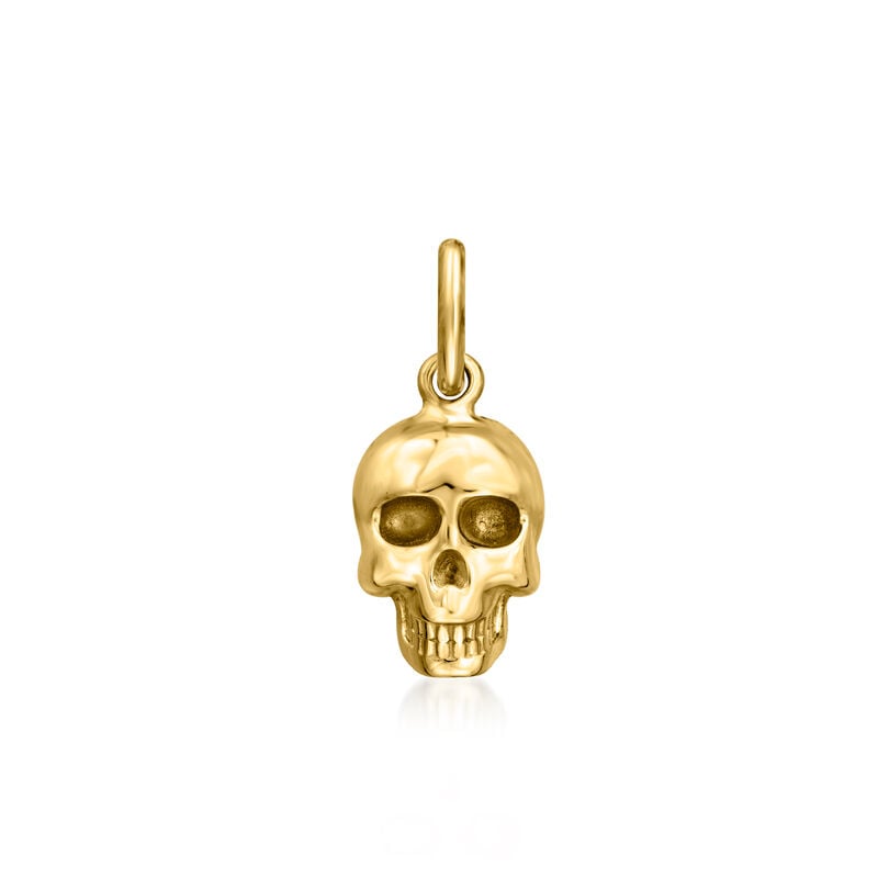 14kt Yellow Gold Skull Charm image number 1