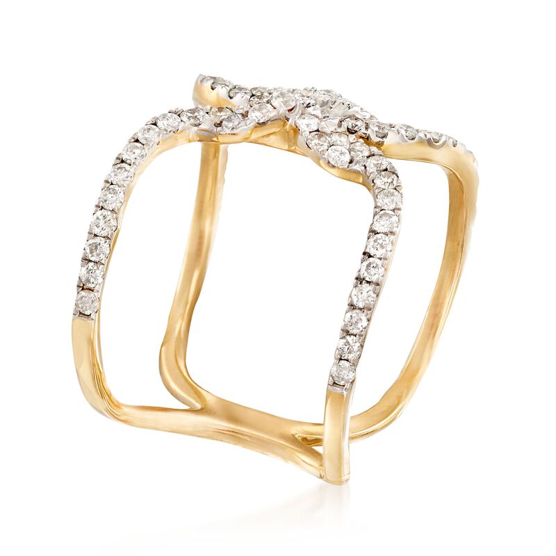 .70 ct. t.w. Diamond Twist Ring in 14kt Yellow Gold. Size 5 image number 2