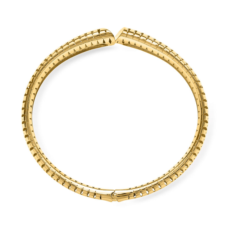 Italian 18kt Yellow Gold Crisscross Cuff Bracelet. 7" image number 1