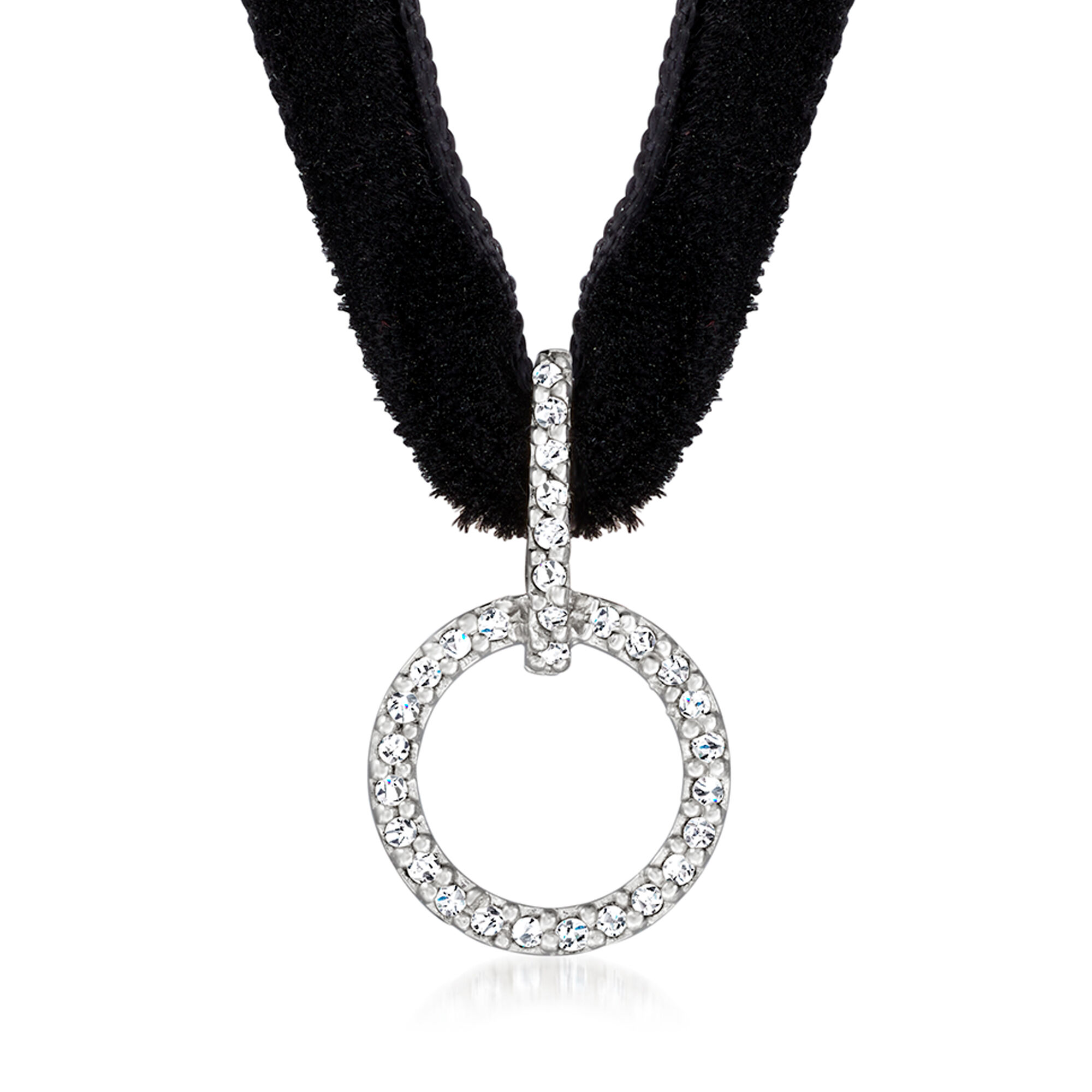 12 ct. t.w. Diamond Circle Pendant Choker Necklace with