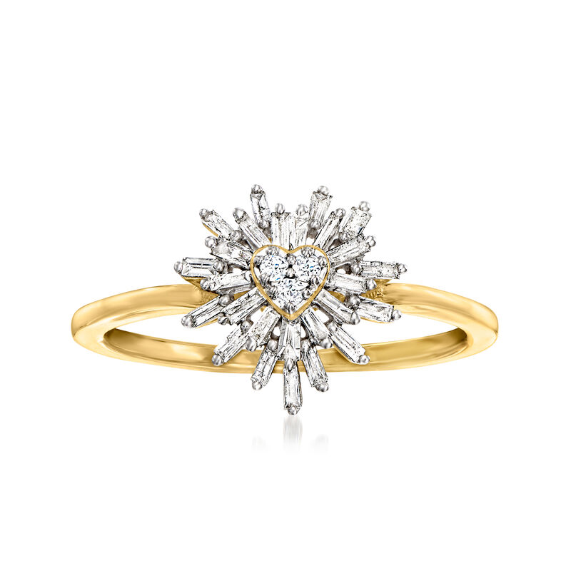 .25 ct. t.w. Diamond Bursting Heart Ring in 10kt Yellow Gold image number 0