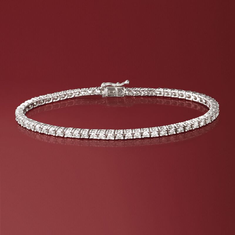 3.00 ct. t.w. Diamond Tennis Bracelet in 14kt White Gold image number 2