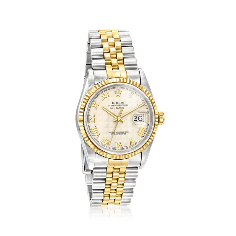 Pre-Owned Rolex Datejust Men's 36mm Automatic Stainless Steel and 18kt Yellow Gold Watch  image number 0