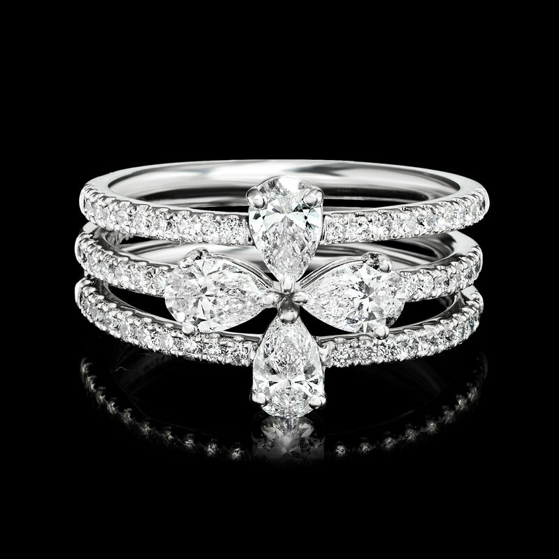1.50 ct. t.w. Lab-Grown Diamond Jewelry Set: Three Rings in 14kt White Gold. Size 7 image number 6