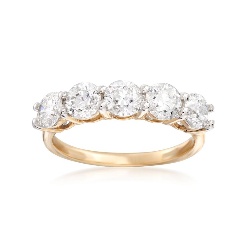 2.00 ct. t.w. Diamond Five-Stone Ring in 14kt Yellow Gold image number 0