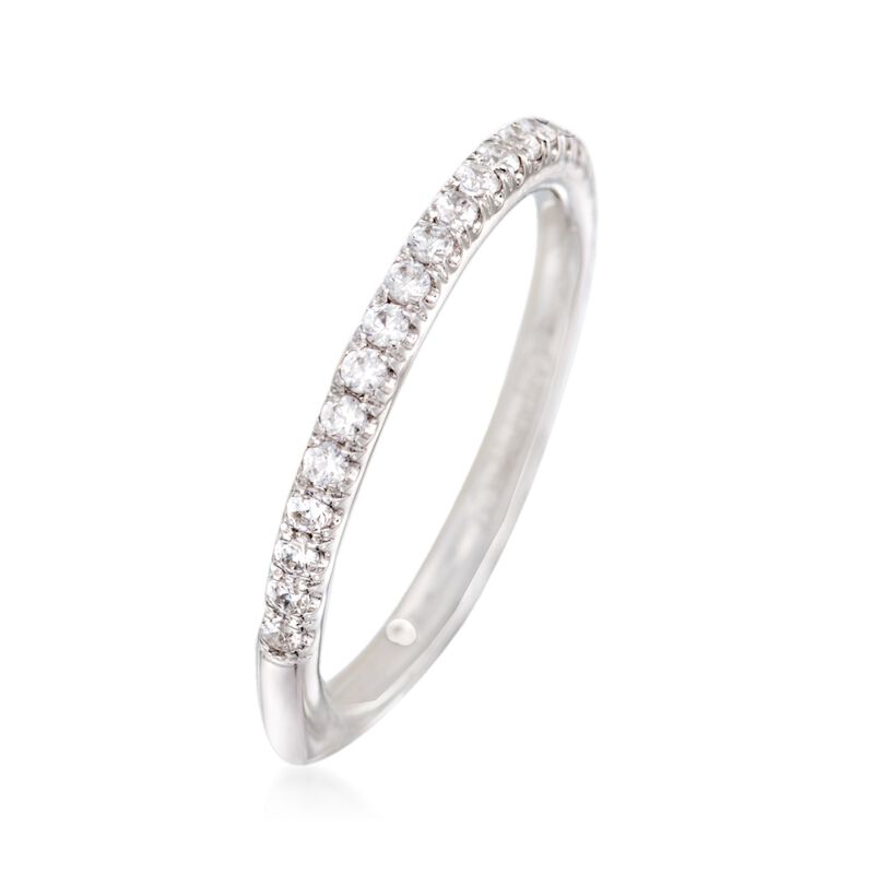 Gabriel Designs .30 ct. t.w. Diamond Wedding Band in 14kt White Gold image number 1