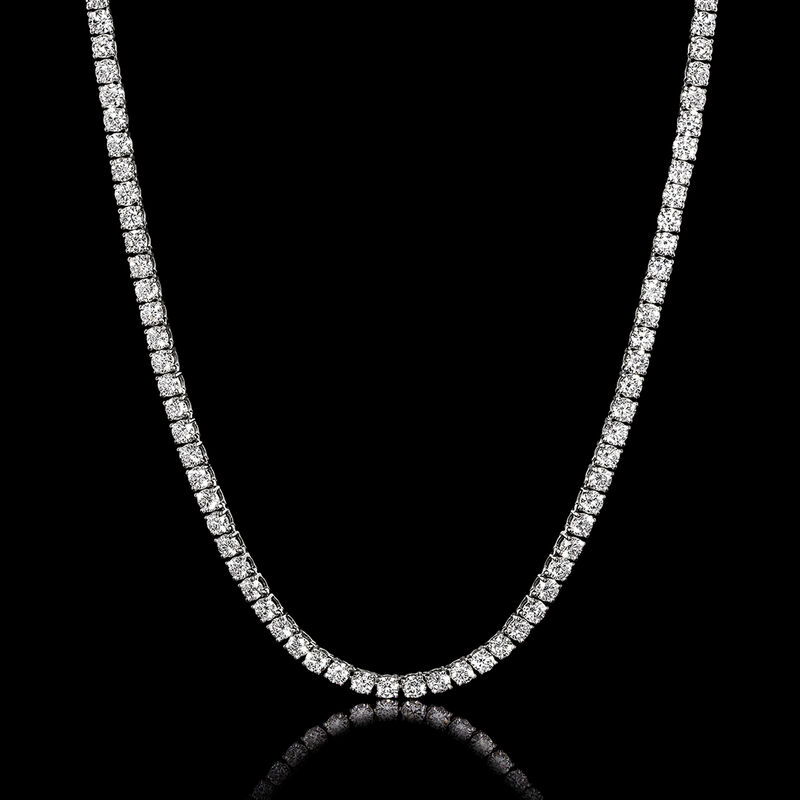 10.00 ct. t.w. Lab-Grown Diamond Tennis Necklace in 14kt White Gold image number 2