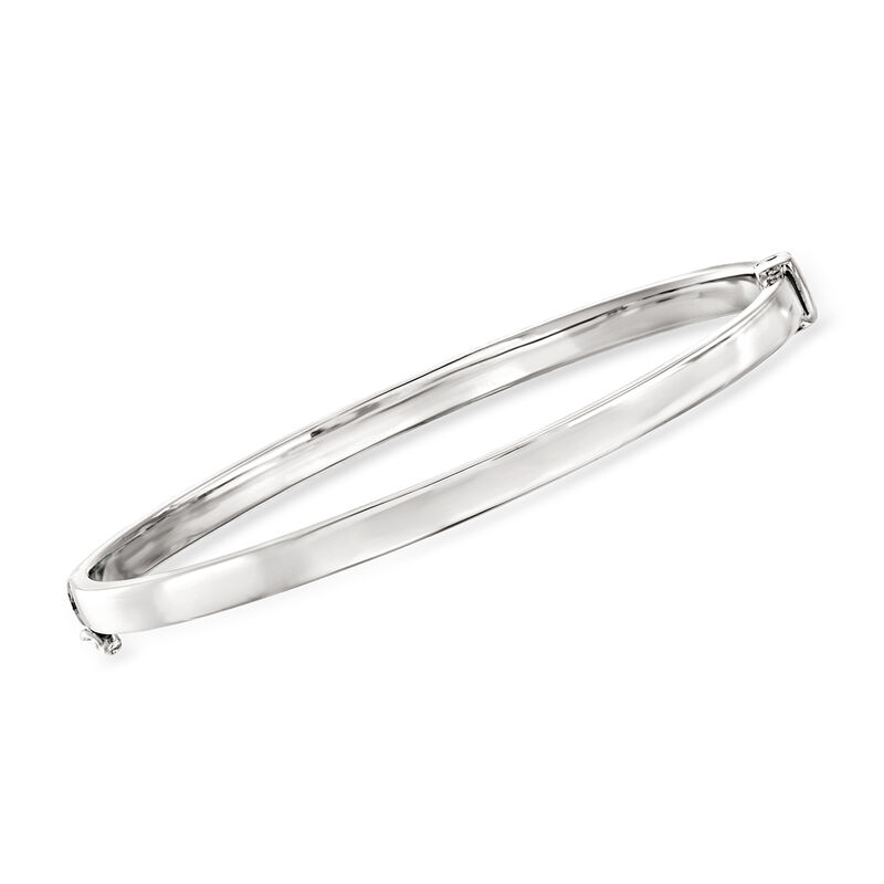 4mm Sterling Silver Bangle Bracelet image number 0