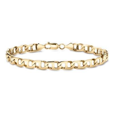 C. 1990 Vintage 14kt Yellow Gold Mariner-Link Bracelet