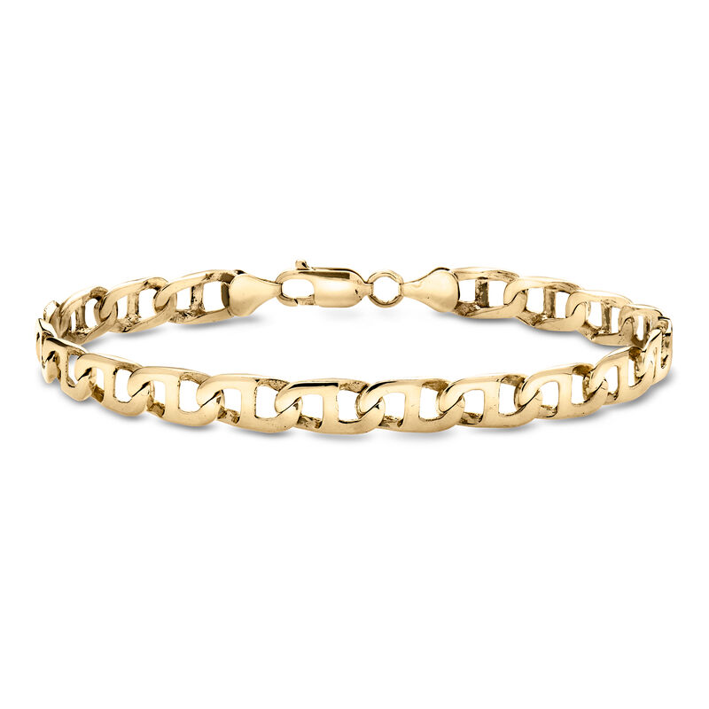 C. 1990 Vintage 14kt Yellow Gold Mariner-Link Bracelet. 9" image number 0