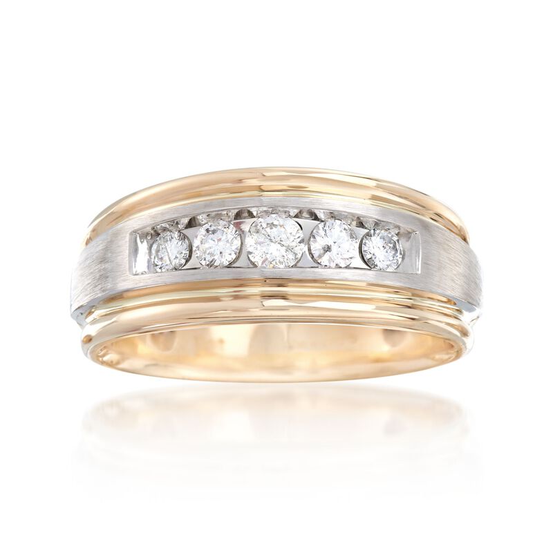 Men's .50 ct. t.w. Diamond Wedding Ring in 14kt Two-Tone Gold image number 0