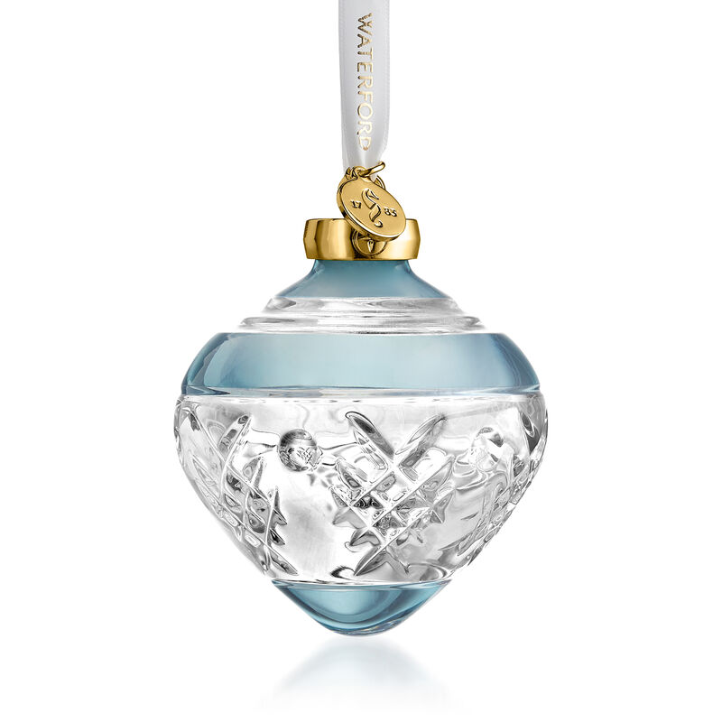 Waterford Crystal 2024 Annual "Winter Wonders" Blue Holly Berry Bauble Ornament image number 0