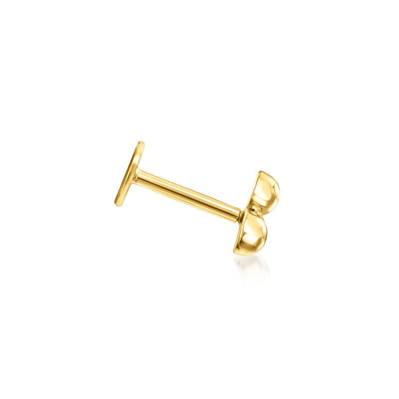 14kt Yellow Gold Bead Trio Flat-Back Stud Earrings image number 2