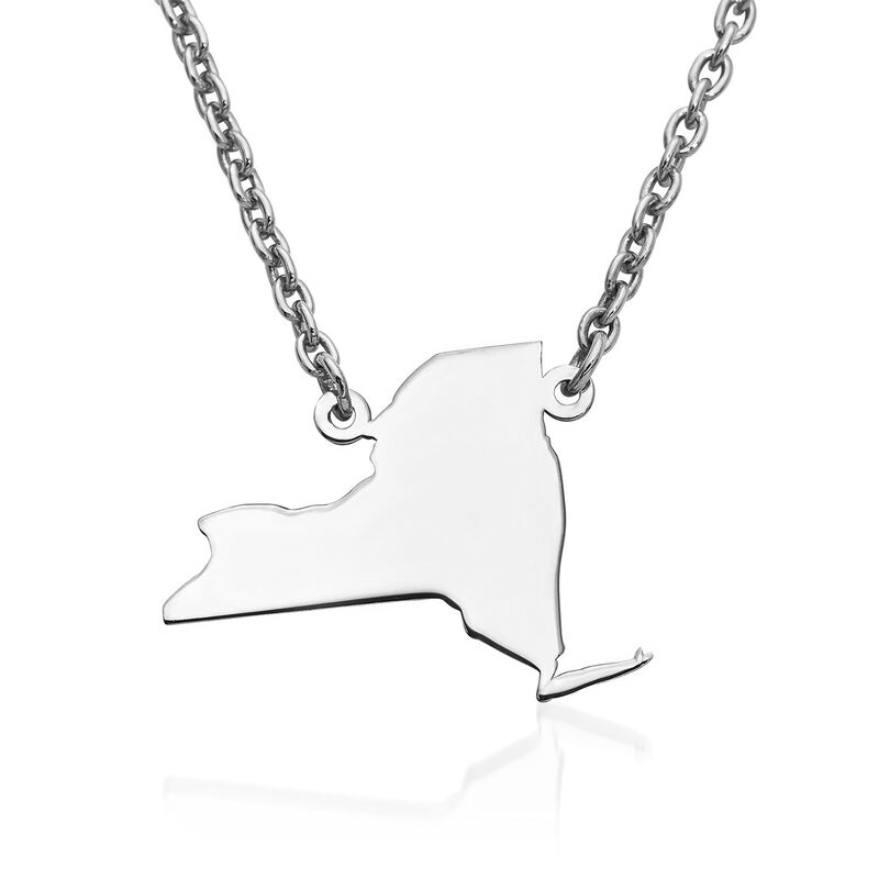 Alaska - Sterling Silver U.S. State Necklace. 18&quot; image number 3