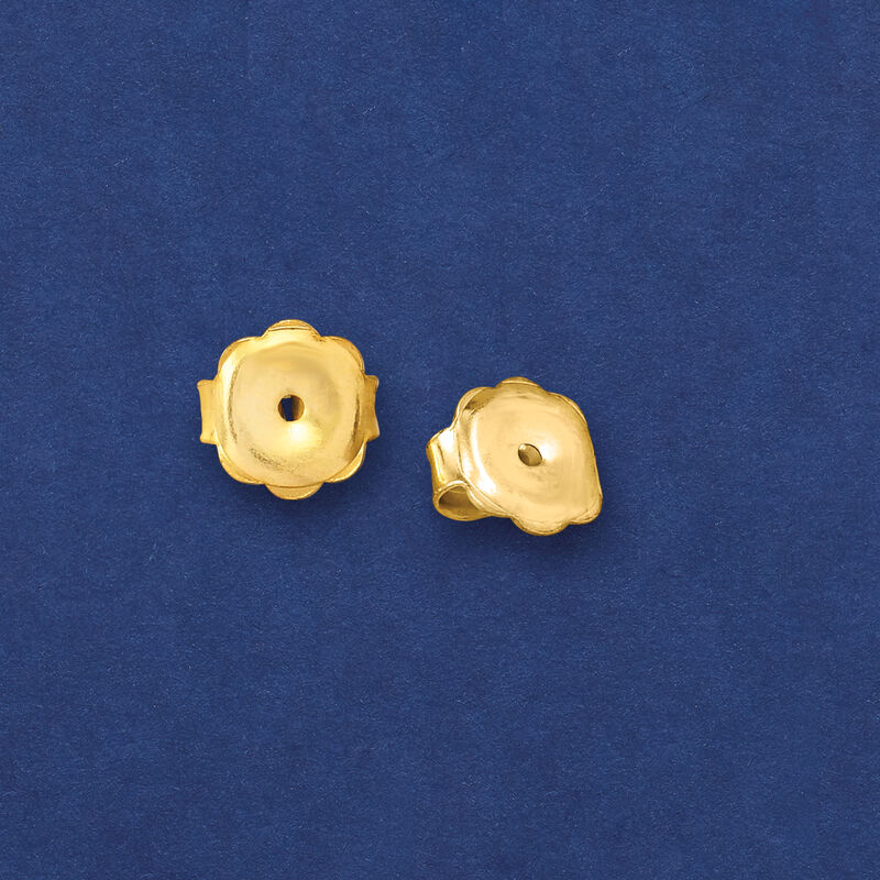 Italian 14kt Yellow Gold Large 7mm Earring Backings image number 2