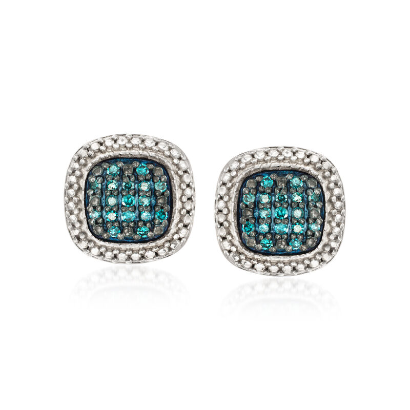 .30 ct. t.w. Multicolored Pave Diamond Jewelry Set: Three Pairs of Earrings in Sterling Silver image number 2