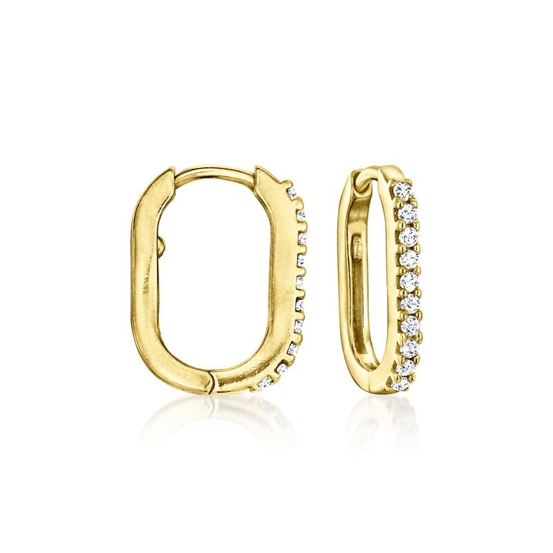 Italian 1.40 ct. t.w. CZ Jewelry Set: Three Pairs of Earrings in 18kt Gold Over Sterling. 3/8-5/8&quot; image number 5