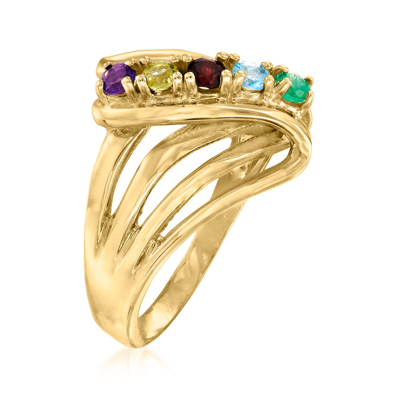 Personalized Birthstone Ring in 14kt Gold image number 3