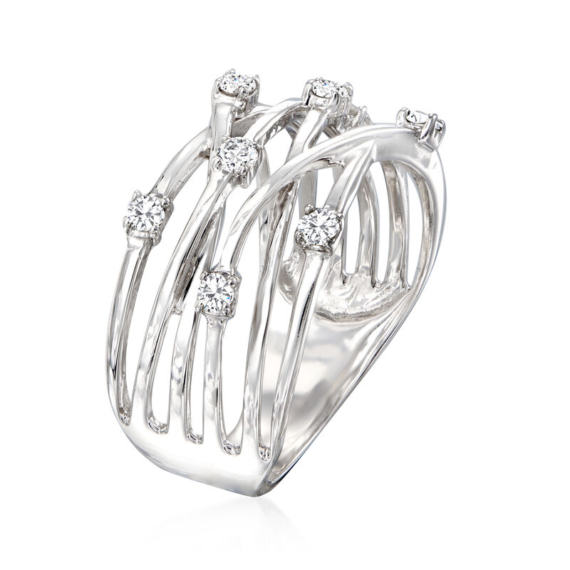 .25 ct. t.w. Diamond Highway Ring in Sterling Silver image number 2
