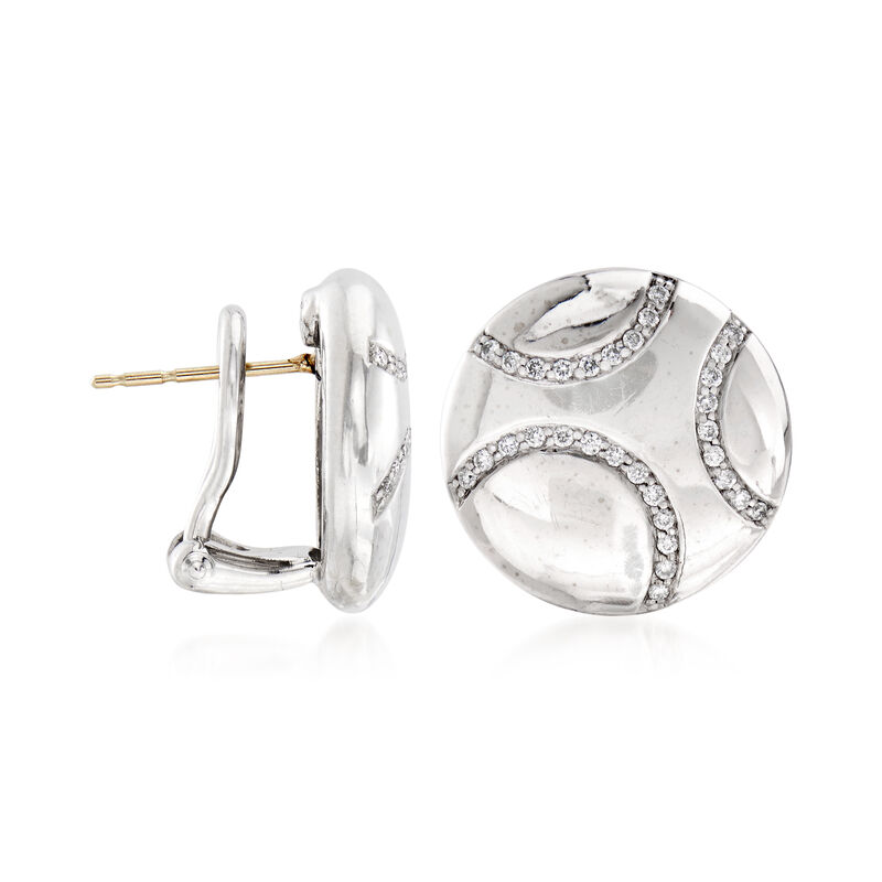 C. 1990 Vintage .30 ct. t.w. Diamond Earrings in 14kt White Gold image number 2