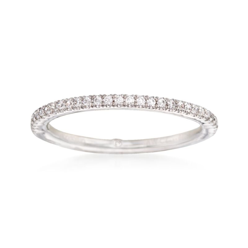 Gabriel Designs .15 ct. t.w. Diamond Wedding Band in 14kt White Gold image number 0