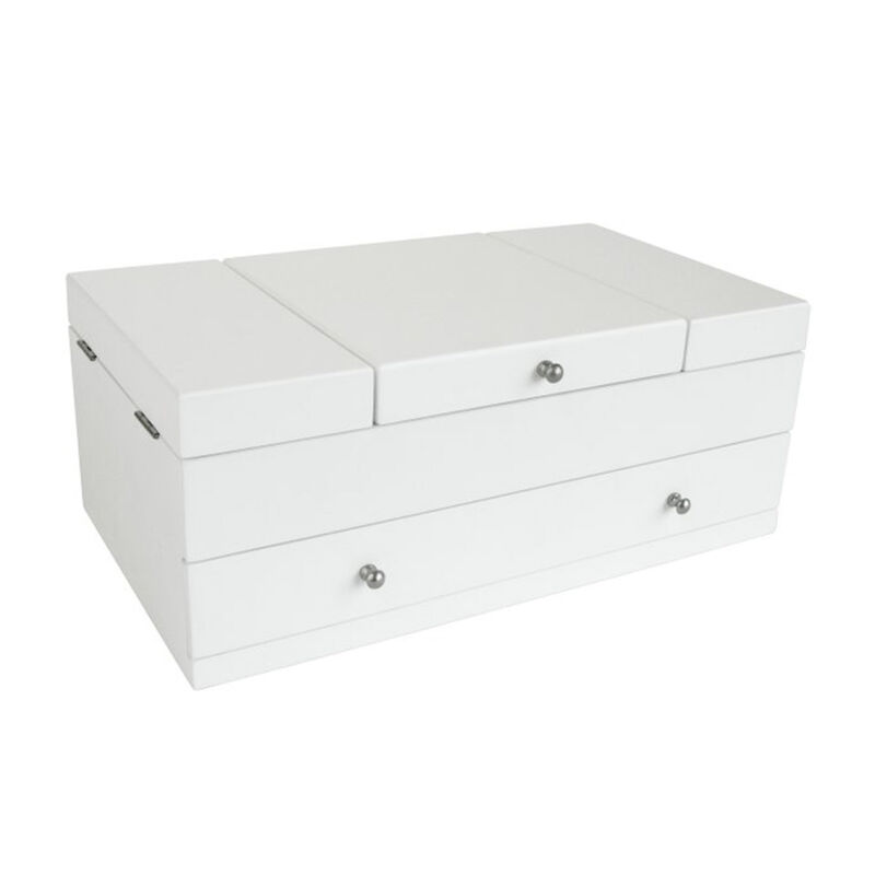 Mele & Co. &quot;Everly&quot; White-Finish Wooden Jewelry Box image number 1