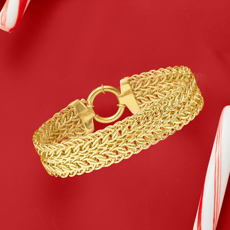 14kt Yellow Gold Sedusa-Link Bracelet. 8&quot; image number 2