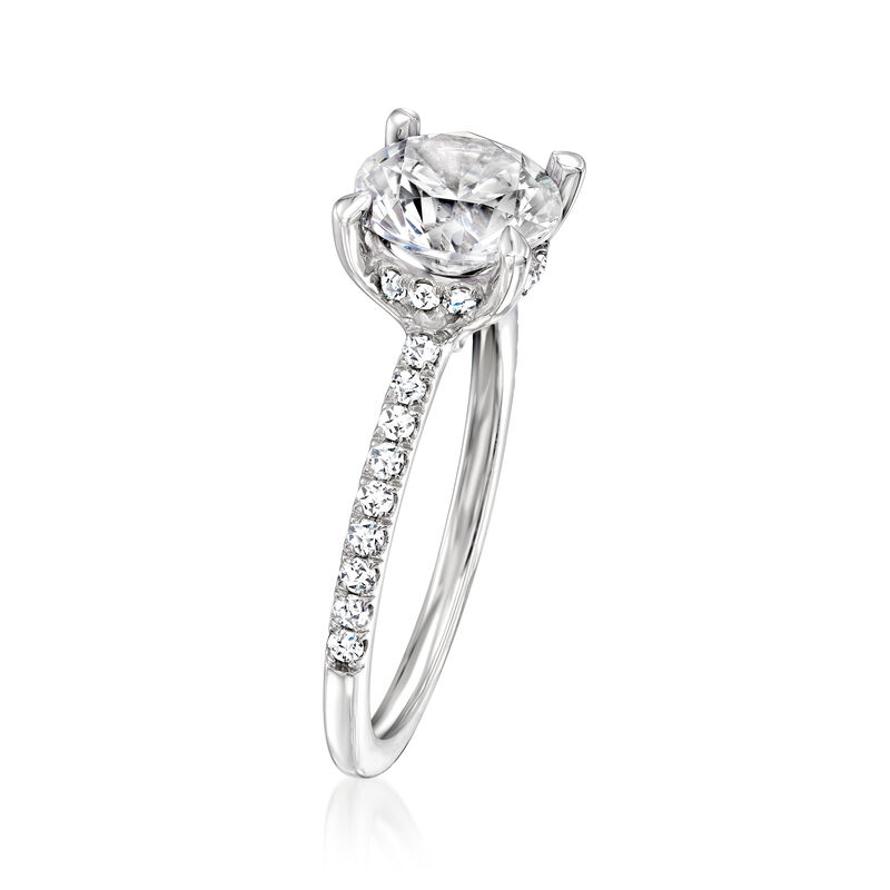 Gabriel Designs .32 ct. t.w. Diamond Engagement Ring Setting in 14kt White Gold image number 2