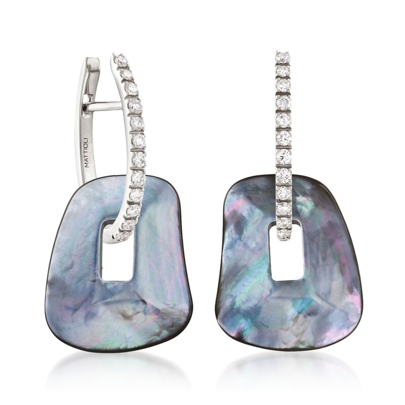 Mattioli &quot;Puzzle&quot; .34 ct. t.w. Diamond Earrings in 18kt White Gold with Eleven Interchangeable Drops  image number 2