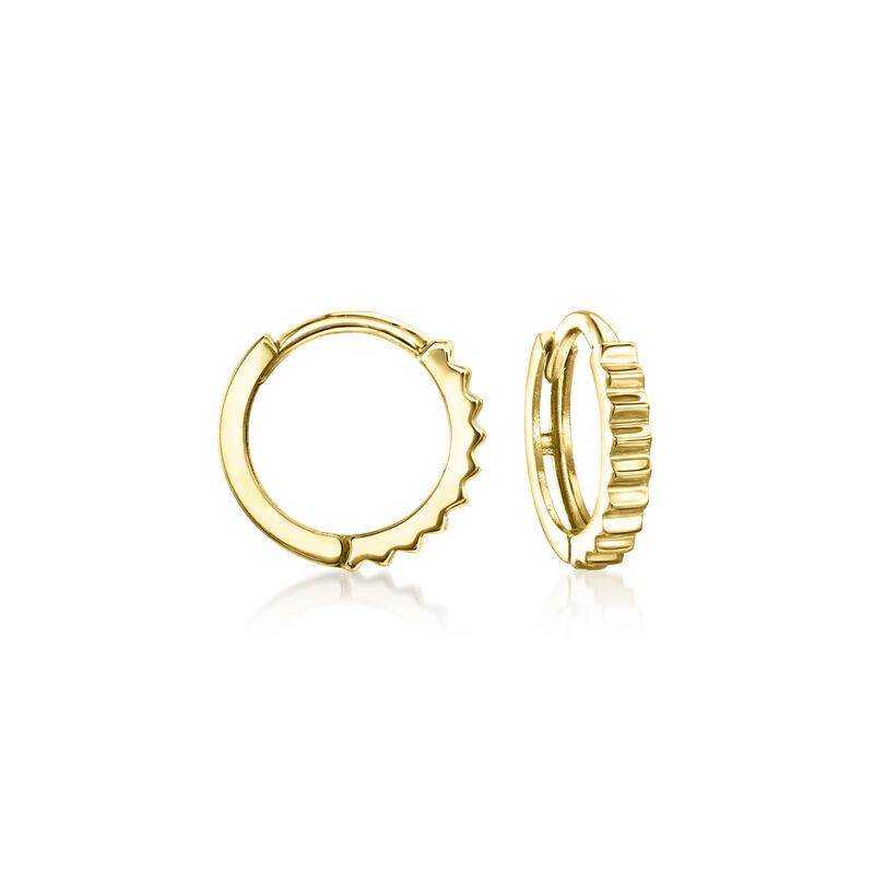3.20 ct. t.w. Garnet Hoop Drop Earrings in 14kt Yellow Gold  image number 2