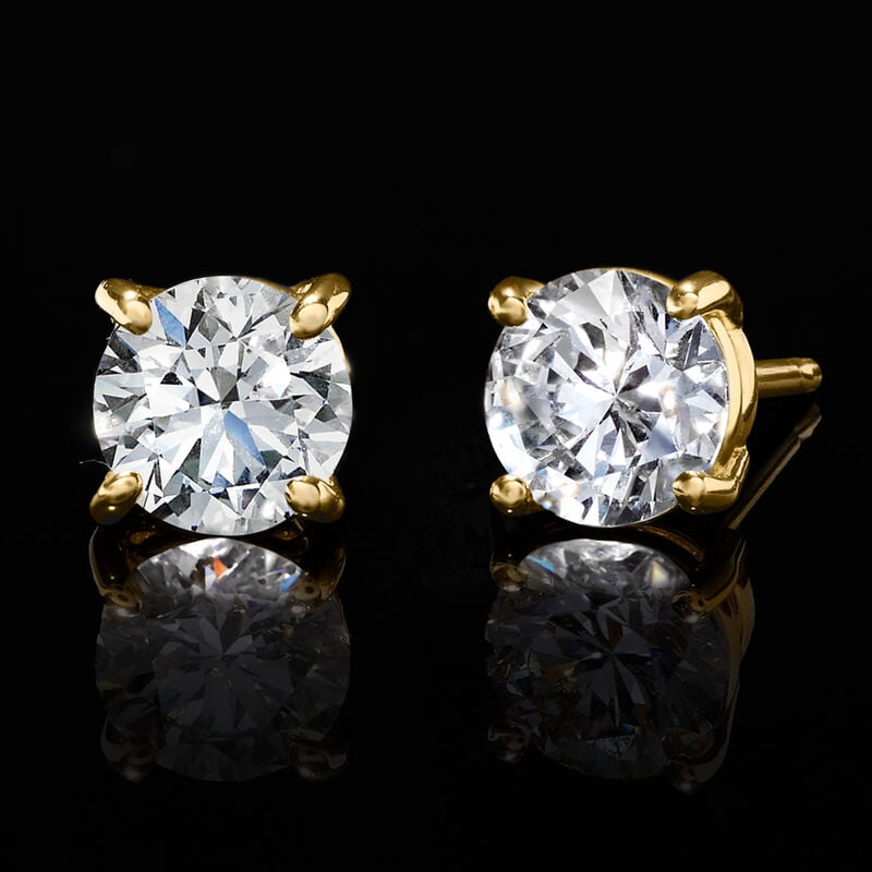 .75 ct. t.w. Lab-Grown Diamond Stud Earrings in 14kt Yellow Gold  image number 2