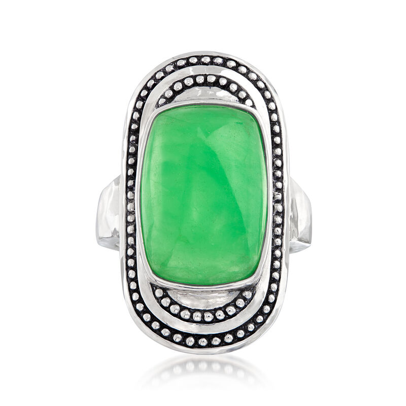 Jade Ring in Sterling Silver image number 0