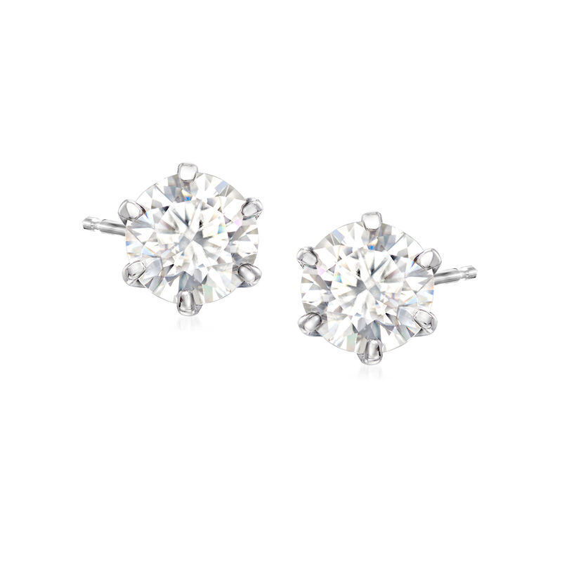 2.00 ct. t.w. Moissanite Stud Earrings in Sterling Silver  image number 0
