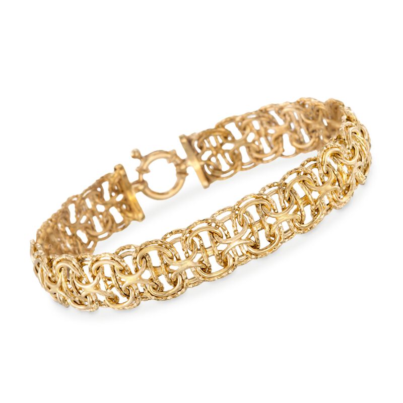 Italian 14kt Yellow Gold Oval Link Bracelet. 7.5&quot; image number 0