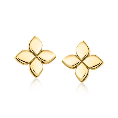 Roberto Coin "Love in Verona" 18kt Yellow Gold Stud Earrings