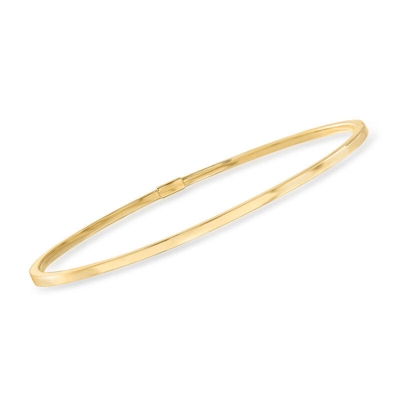 Italian 14kt Tri-Colored Gold Jewelry: Set of Three Bangle Bracelets image number 3