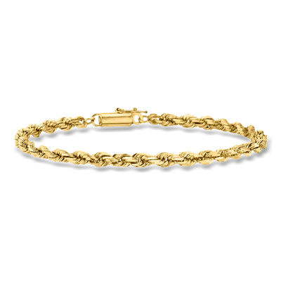 C. 1990 Vintage 14kt Yellow Gold Rope-Chain Bracelet