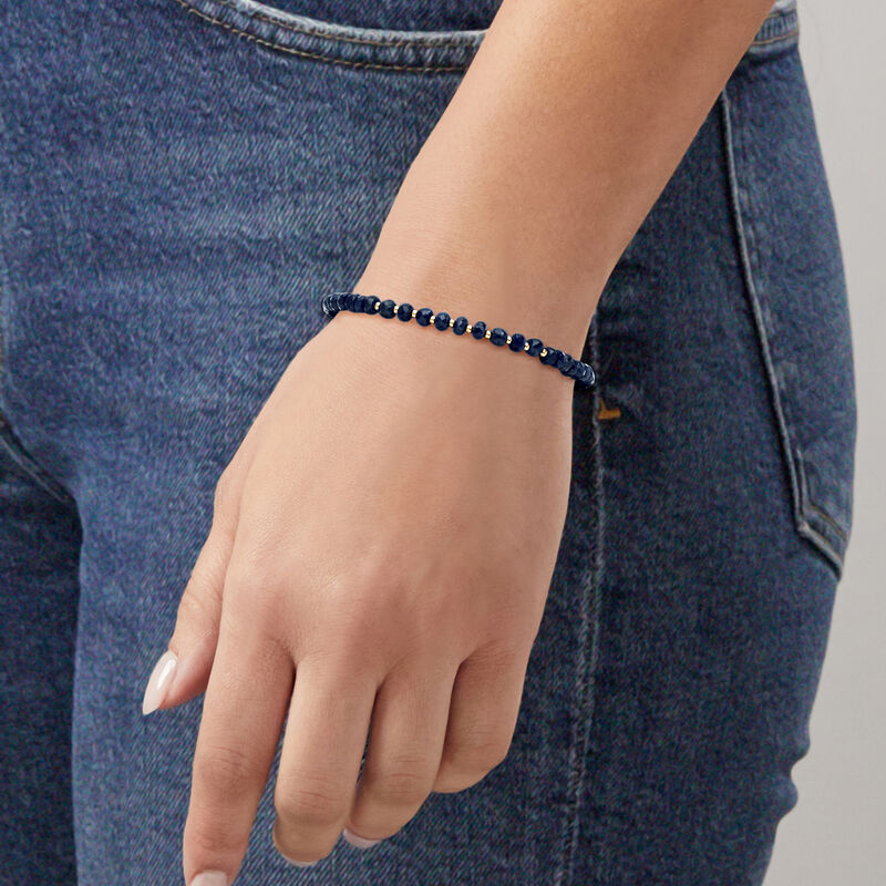 25.00 ct. t.w. Sapphire Bead Bracelet in 10kt Yellow Gold image number 1