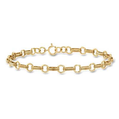 C. 1960 Vintage 10kt Yellow Gold Fancy-Link Bracelet