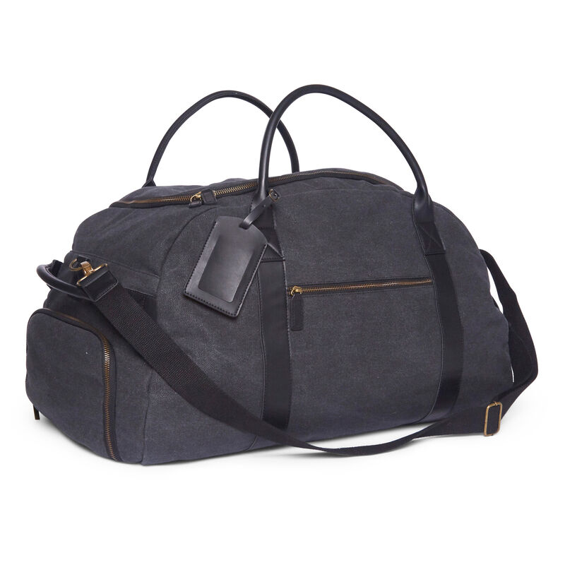 Brouk & Co. "Ballistic" Black Waxed Canvas Duffel Bag image number 0